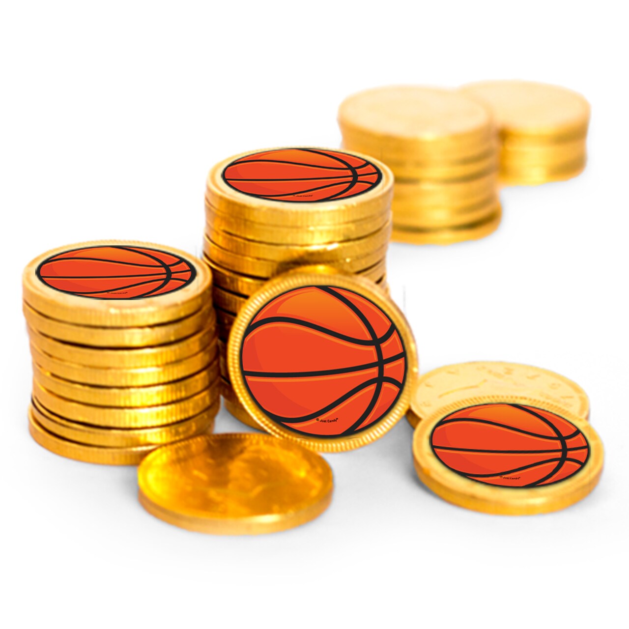 84 Pcs Basketball Candy Party Favors Chocolate Coins with Gold Foil